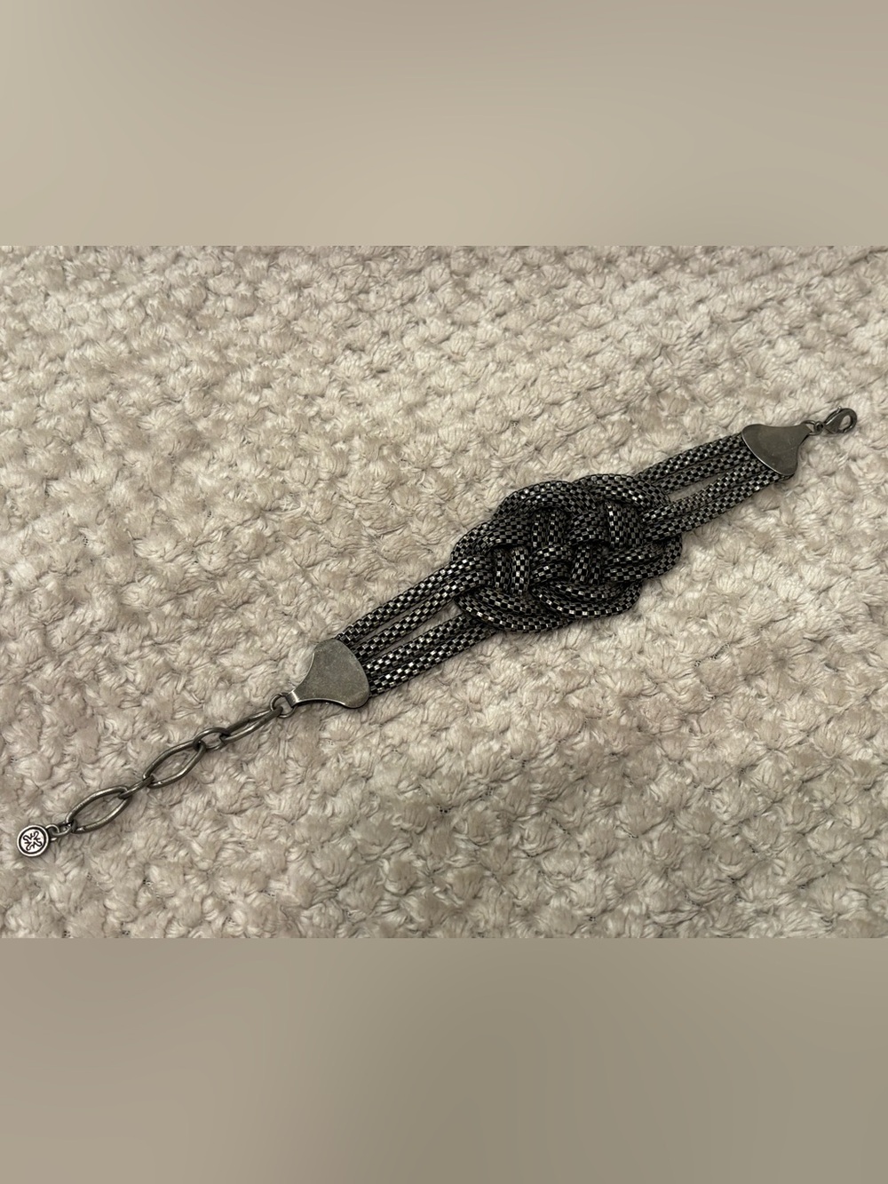 Unbranded Braided Knot Multi-Strand Gunmetal-Tone Bracelet, 7-10"